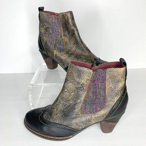 LAURA VITA‎ Alizee Multicolor Leather Booties EU37 / US 6.5 - 7